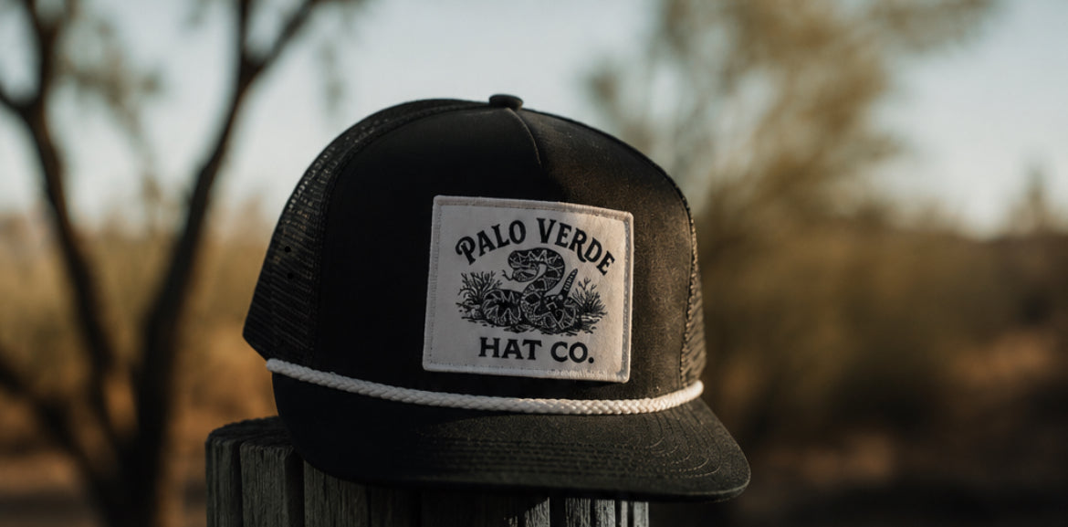 Palo Verde Hat Co. – The Rattler (Black/White)