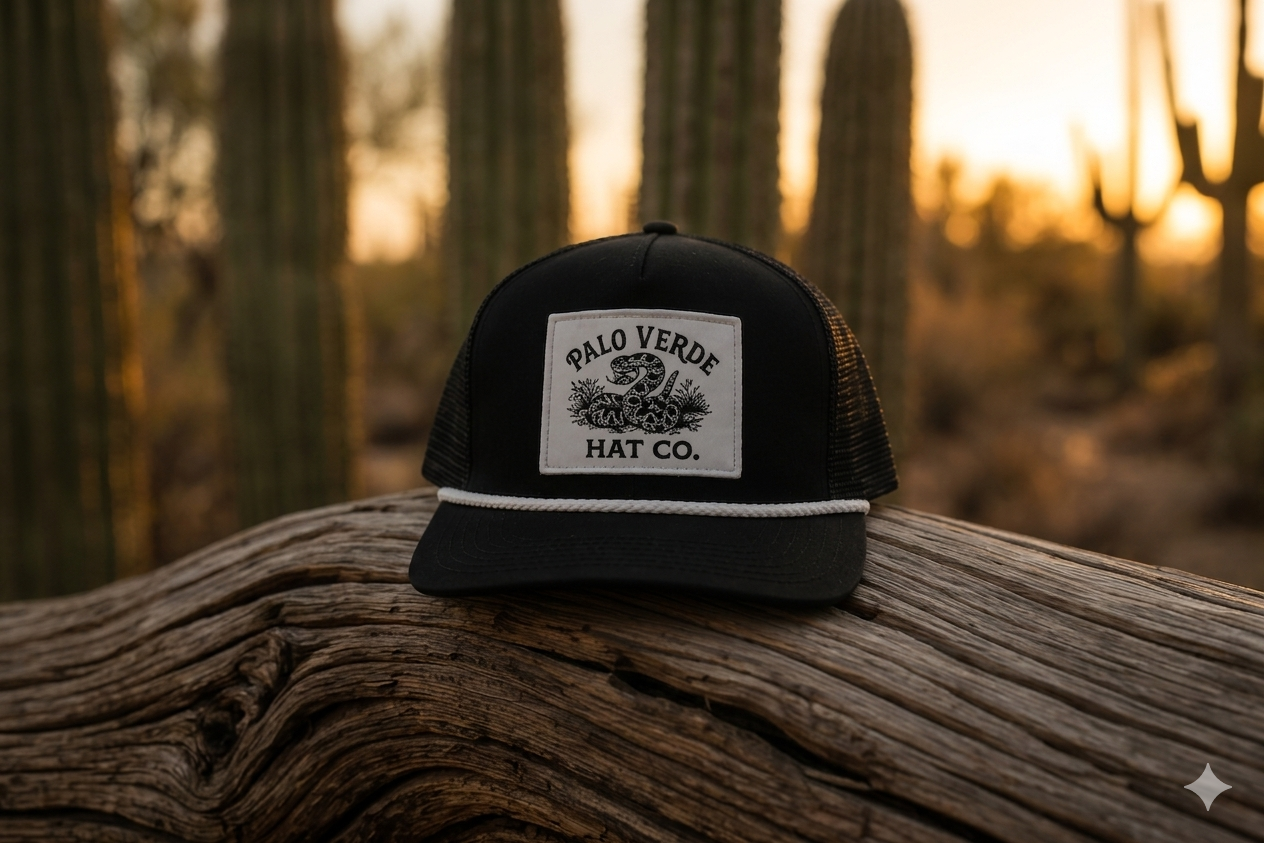 Palo Verde Hat Co. – The Rattler (Black/White)